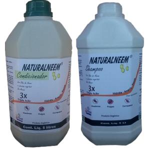 Kit Shampoo Naturalneem Com Óleo de Neem Nim + Condicionador Naturalneem de 5 Litros