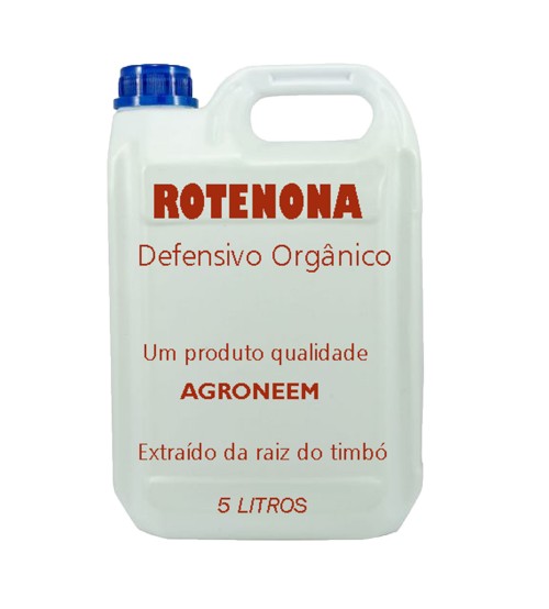 Rotenona Defensivo Orgânico Agrícola Extrato da Raiz do Timbó Especial Galão de 5 L